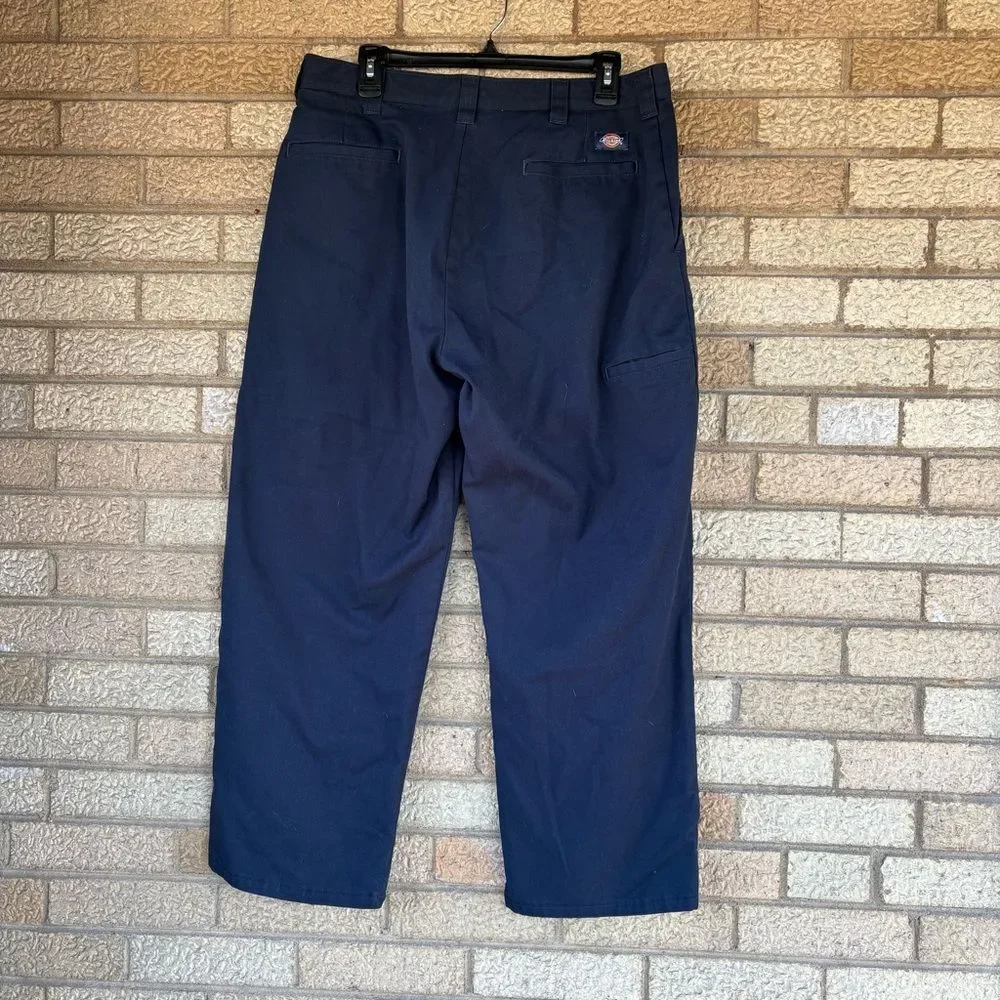 Dickies Men's Navy Straight-Leg Chinos
